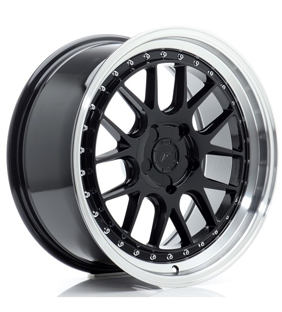 JR Wheels JR40 18x8,5 ET15-35 5H BLANK Glossy Black w/Machined Lip