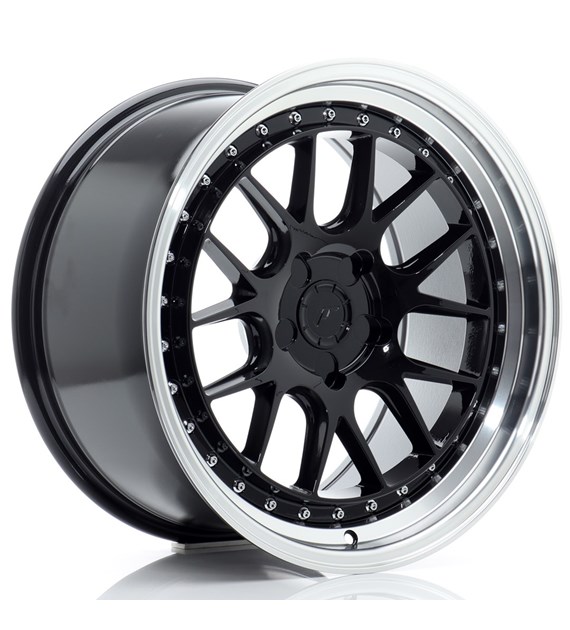 JR Wheels JR40 18x9,5 ET15-35 5H BLANK Glossy Black w/Machined Lip