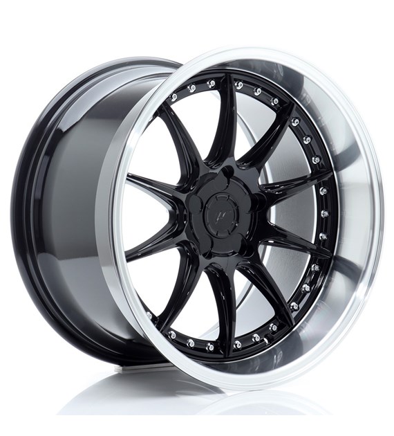 JR Wheels JR41 18x10,5 ET15-25 5H BLANK Glossy Black w/Machined Lip