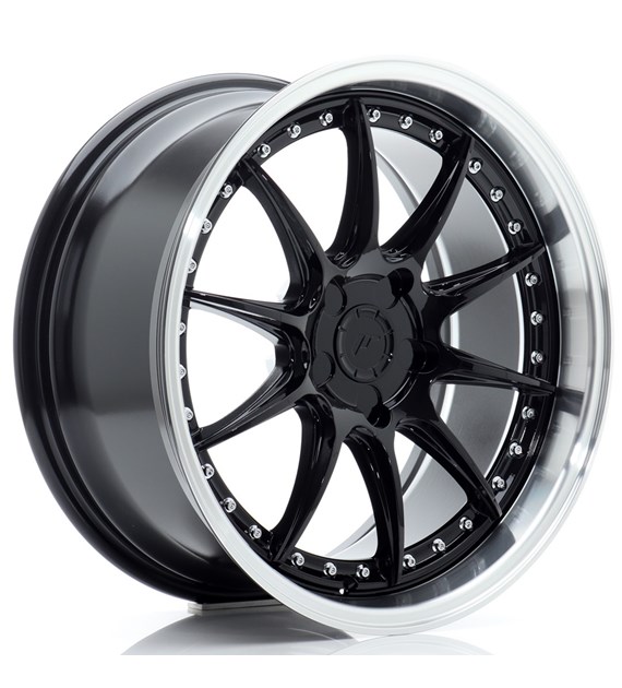 JR Wheels JR41 18x8,5 ET15-35 5H BLANK Glossy Black w/Machined Lip