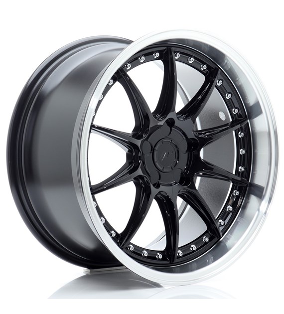 JR Wheels JR41 18x9,5 ET15-35 5H BLANK Glossy Black w/Machined Lip