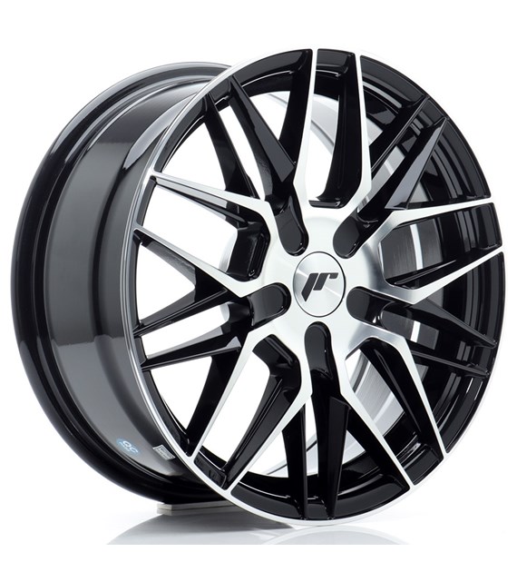 JR Wheels JR28 16x7 ET20-40 BLANK Gloss Black Machined Face