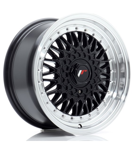 JR Wheels JR9 16x7,5 ET25 4x100/108 Gloss Black w/Machined Lip