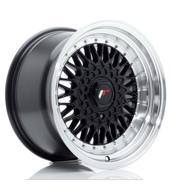 JR Wheels JR9 16x9 ET20 BLANK Gloss Black w/Machined Lip