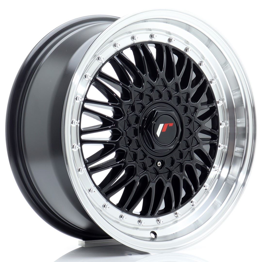 JR Wheels JR9 17x7,5 ET20-35 BLANK Gloss Black w/Machined Lip