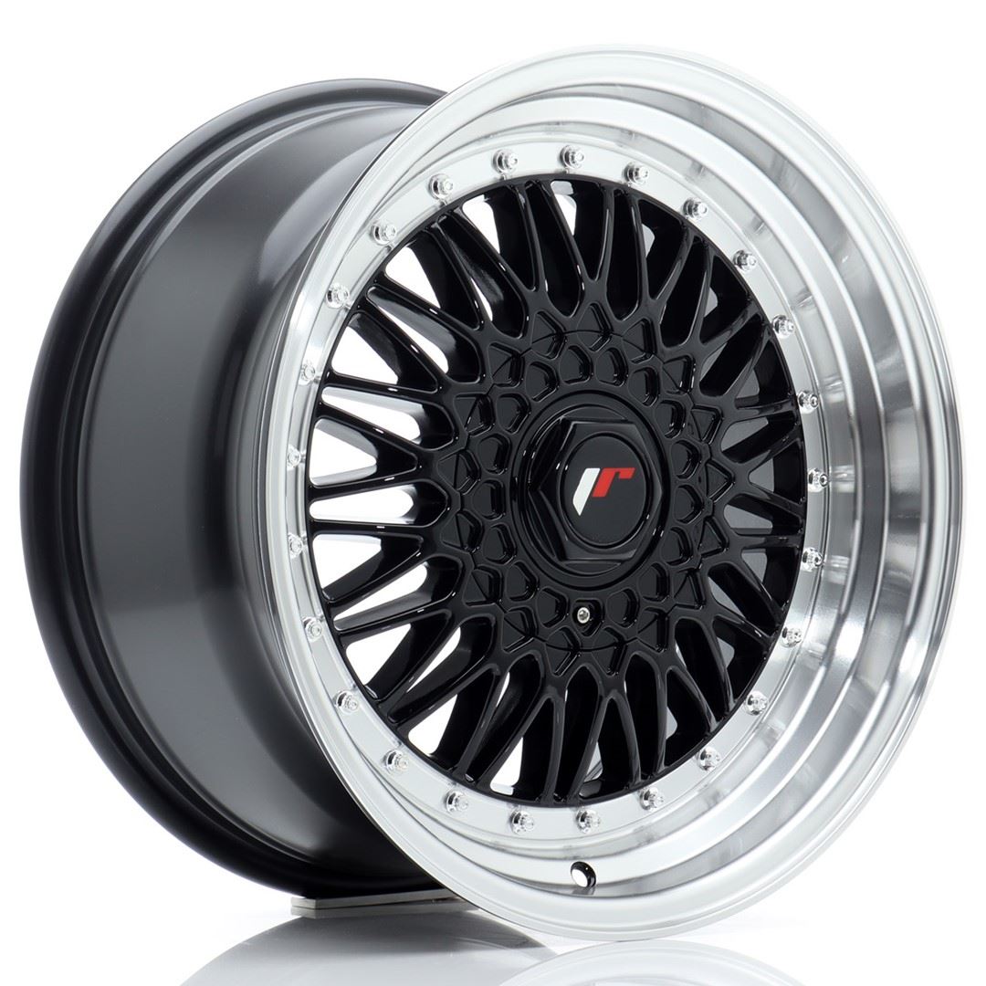 JR Wheels JR9 17x8,5 ET20-35 BLANK Gloss Black w/Machined Lip