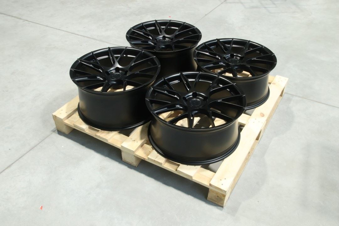 Set of JR42 20x9 ET28+ 20x10 ET23 5x120 Matt Black