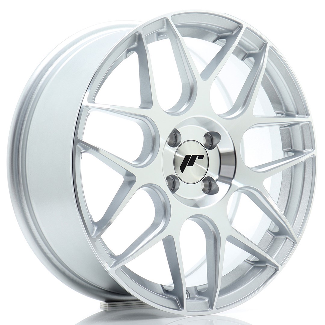 JR Wheels JR18 17x7 ET40 4x100 Silver Machined Face