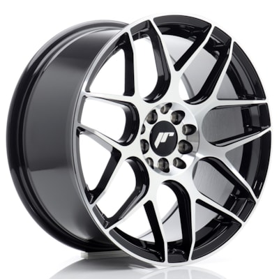 JR Wheels JR18 17x8 ET35 5x100/114 Black Machined Face