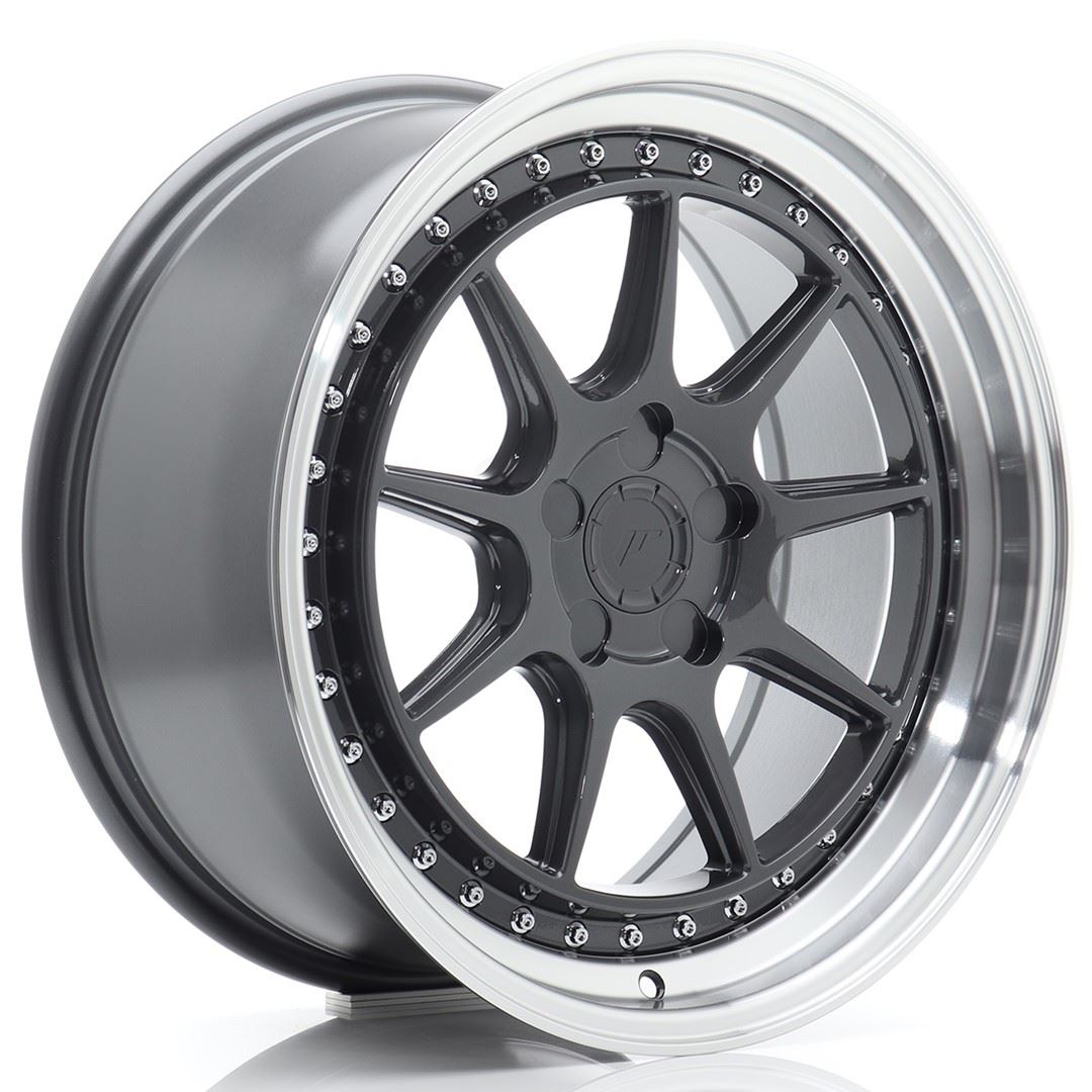 JR Wheels JR47 18x8,5 ET15-35 5H BLANK Hyper Gray w/Machined Lip