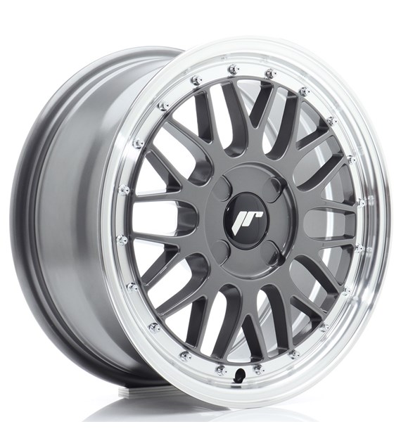 JR Wheels JR23 16x7 ET20-45 4H BLANK Hyper Gray w/Machined Lip