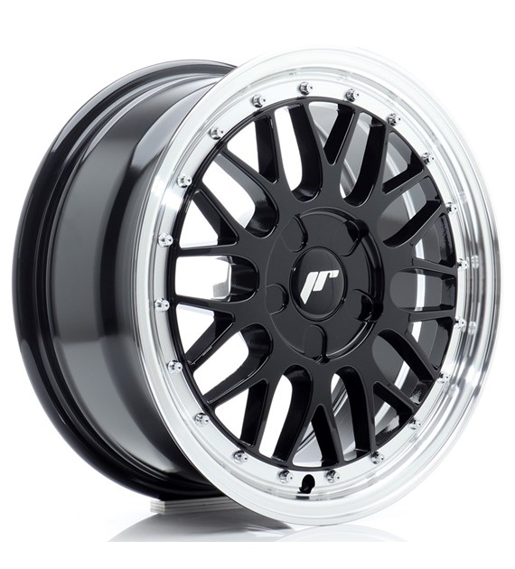 JR Wheels JR23 16x7 ET20-45 5H BLANK Gloss Black w/Machined Lip