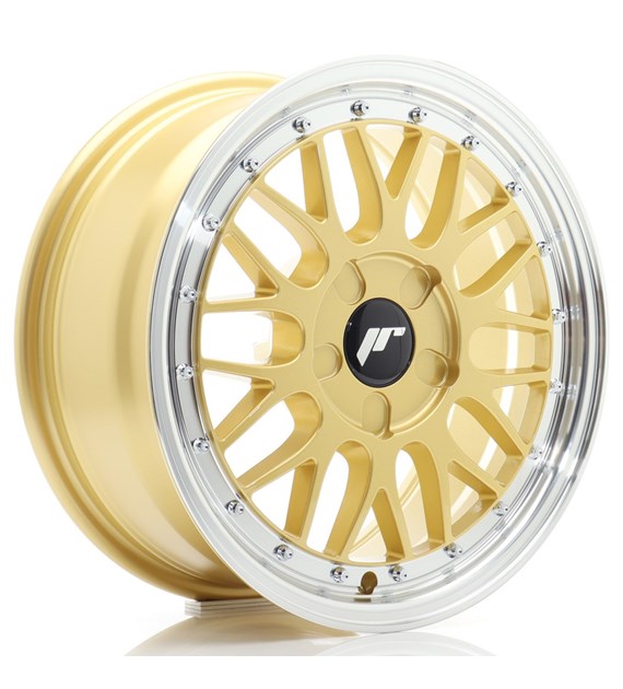 JR Wheels JR23 16x7 ET20-45 5H BLANK Gold w/Machined Lip