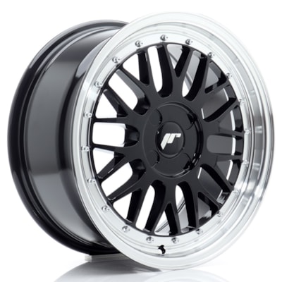 JR Wheels JR23 17x7,5 ET20-40 4H BLANK Gloss Black w/ Machined Lip