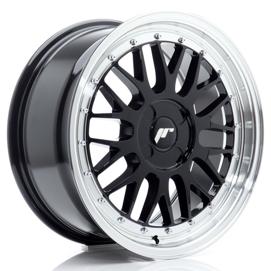 JR Wheels JR23 17x7,5 ET20-40 4H BLANK Gloss Black w/Machined Lip