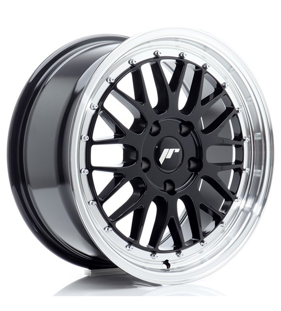 JR Wheels JR23 17x8 ET35 5x120 Gloss Black w/Machined Lip