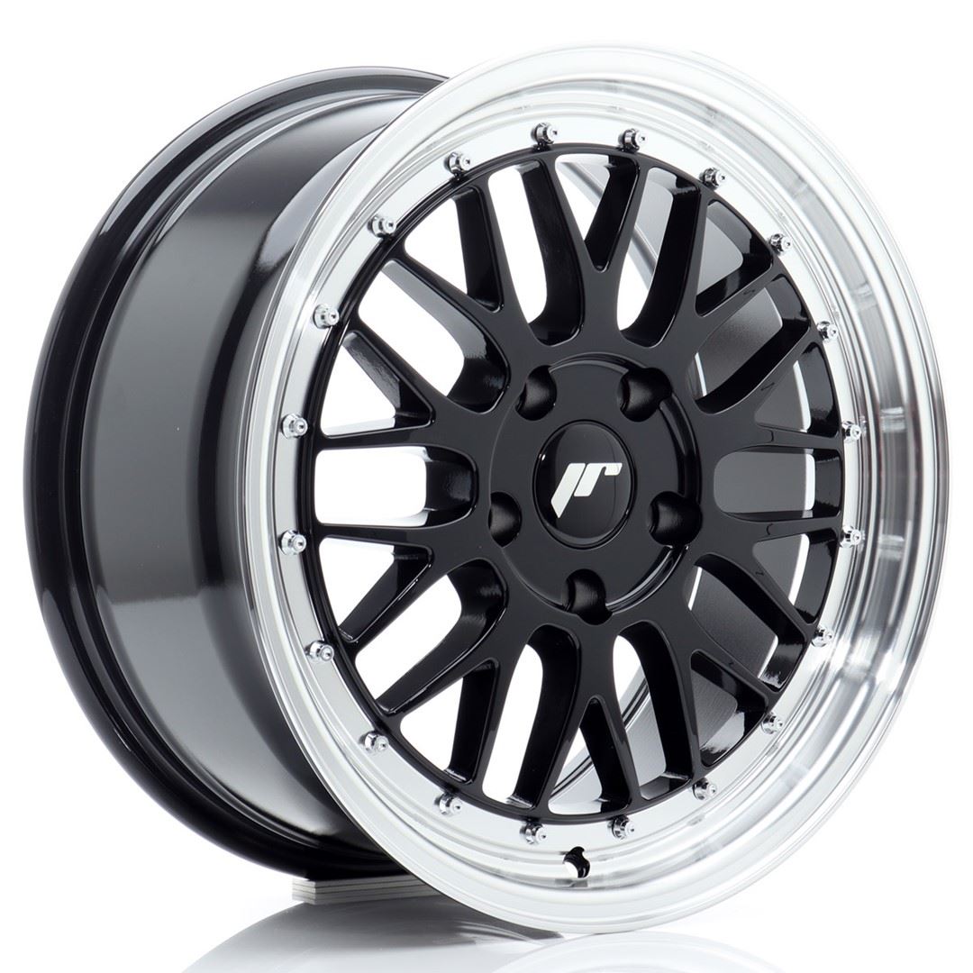 JR Wheels JR23 17x8 ET35 5x120 Gloss Black w/Machined Lip