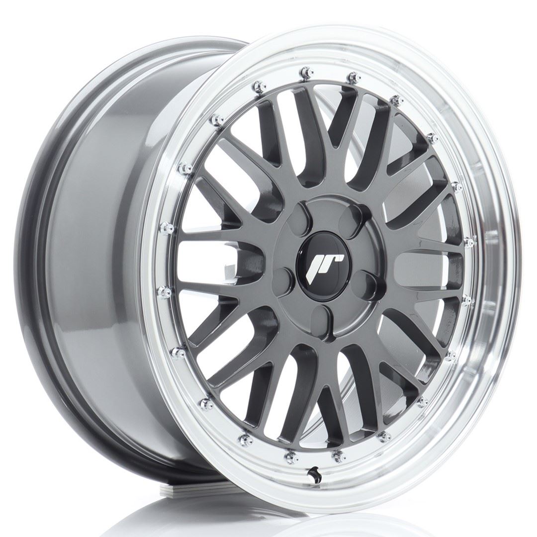 JR Wheels JR23 17x8 ET20-45 5H BLANK Hyper Gray w/Machined Lip