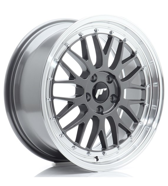 JR Wheels JR23 18x8 ET40 5x112 Hyper Gray w/Machined Lip