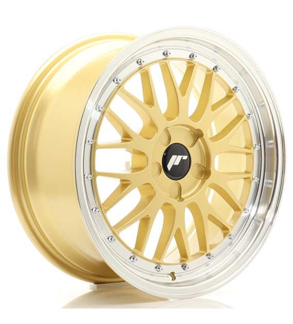 JR Wheels JR23 18x8 ET20-42 5H BLANK Gold w/Machined Lip