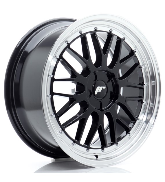 JR Wheels JR23 19x8 ET20-40 5H BLANK Gloss Black w/Machined Lip