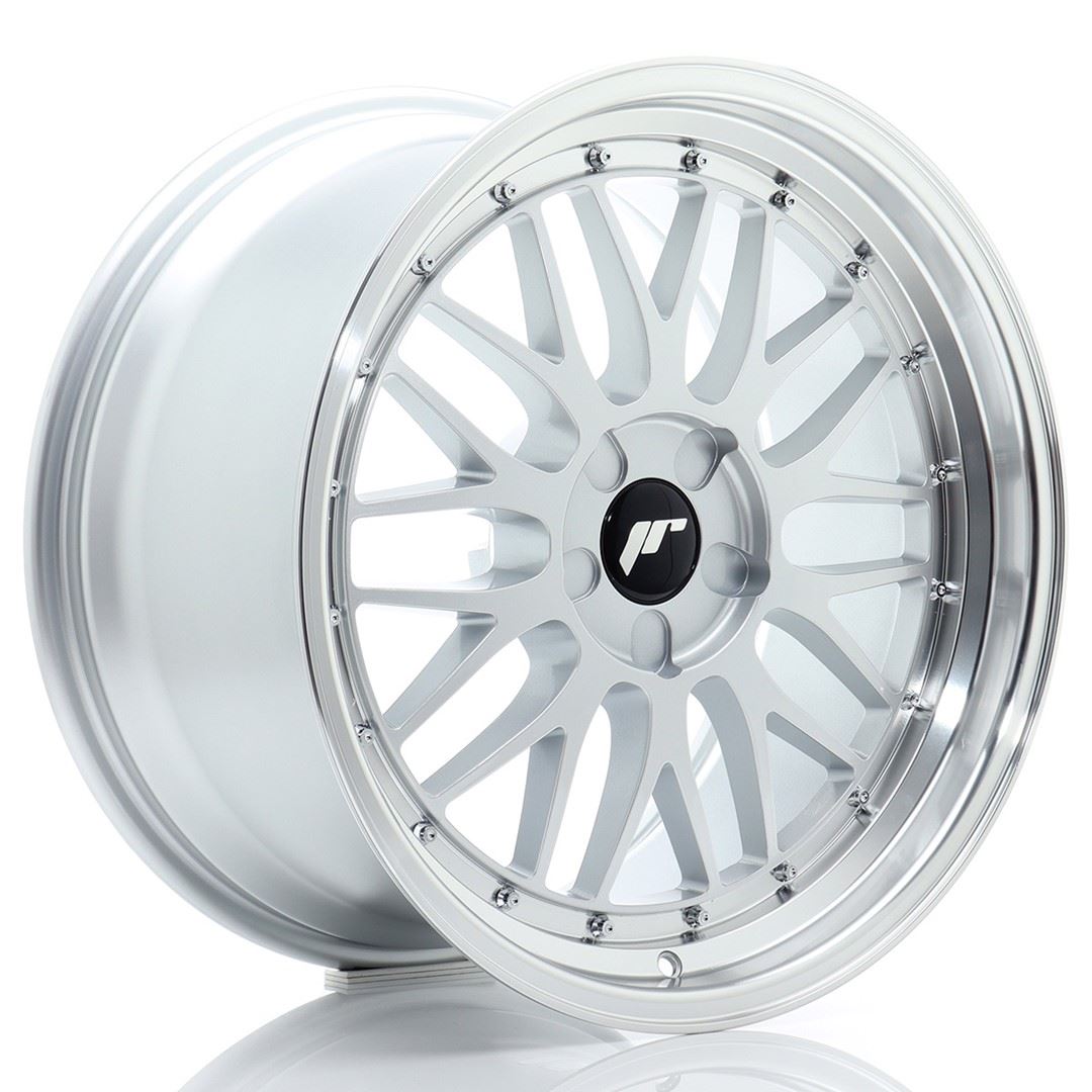 JR Wheels JR23 19x9 ET20-40 5H BLANK Hyper Silver w/Machined Lip