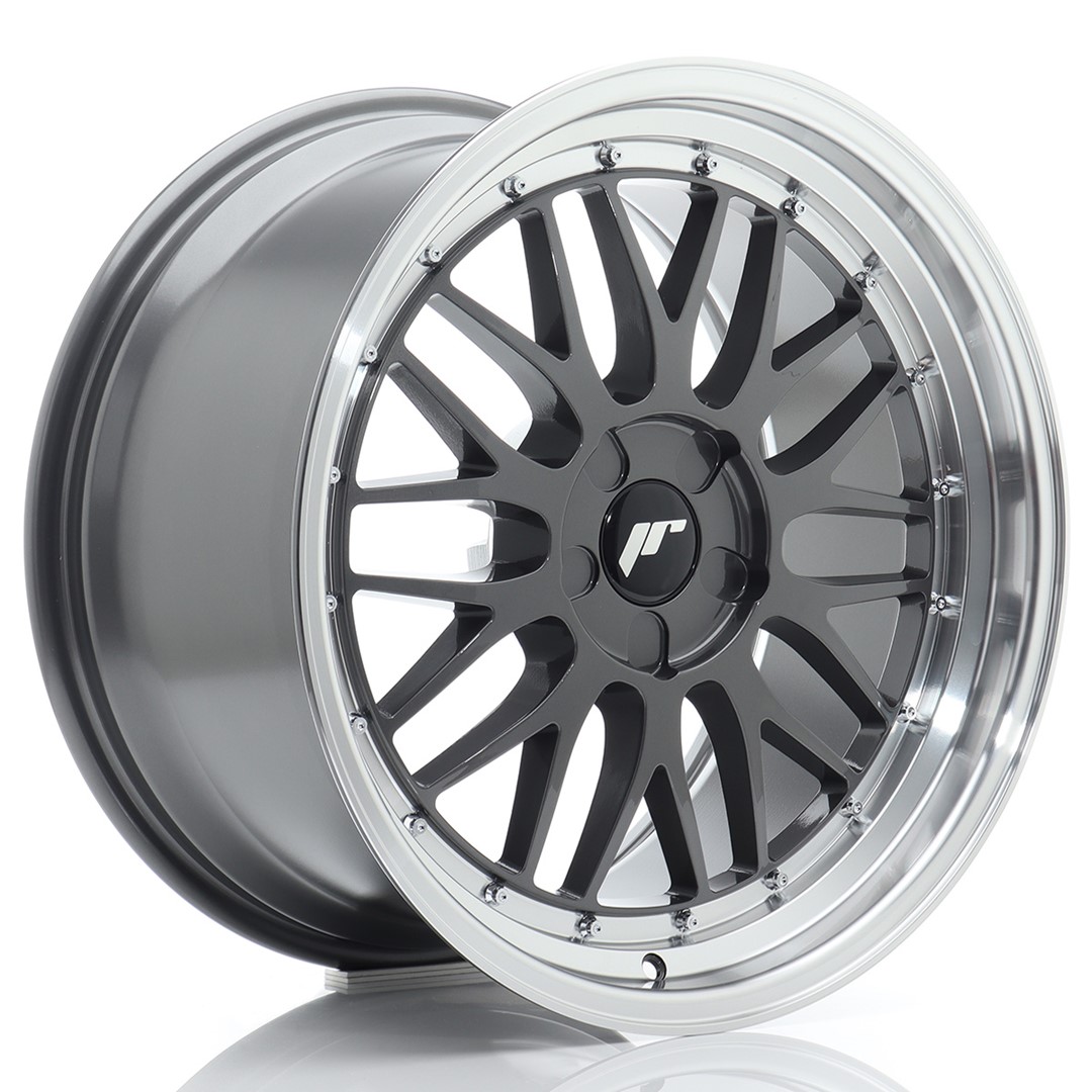 JR Wheels JR23 19x10 ET20-51 5H BLANK Hyper Gray w/Machined Lip