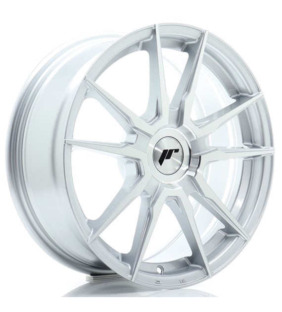 JR Wheels JR21 17x7 ET20-40 BLANK Machined Silver