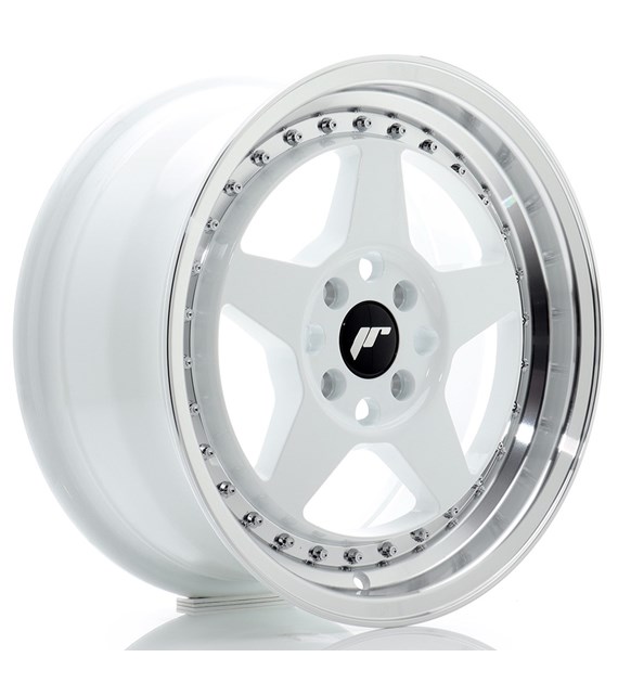 JR Wheels JR6 16x7 ET35 4x100 White w/Machined Lip