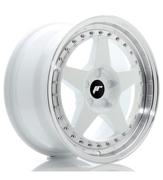 JR Wheels JR6 17x8 ET20-35 5H BLANK White w/Machined Lip