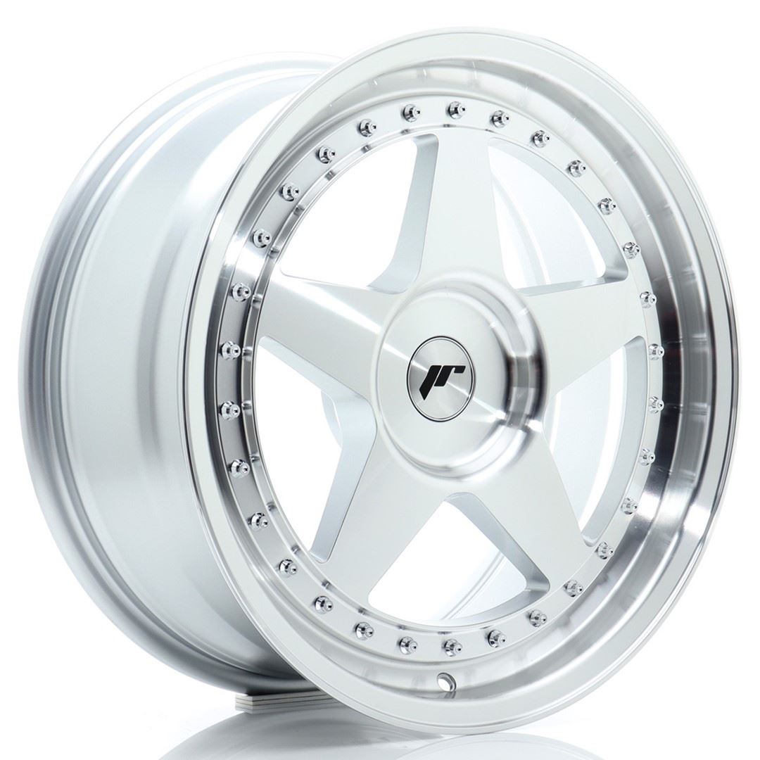 JR Wheels JR6 18x8 ET20-35 BLANK Silver Machined Face