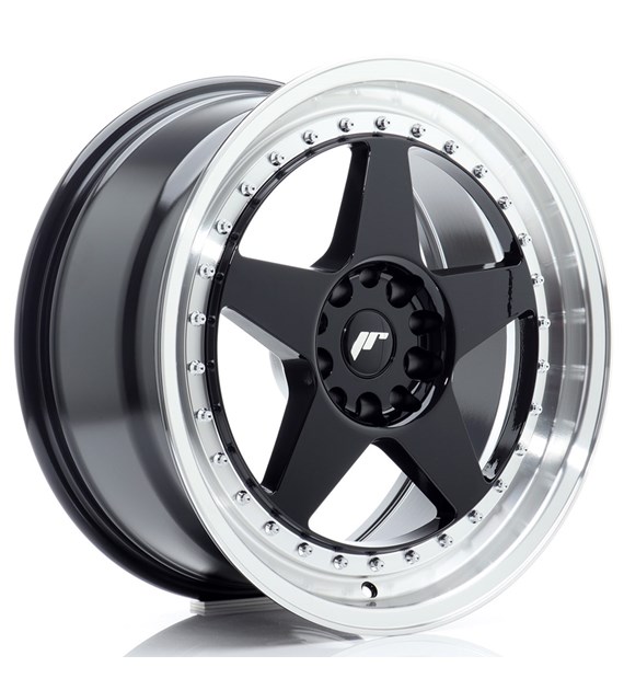 JR Wheels JR6 18x8,5 ET22 5x114,3/120 Gloss Black w/Machined Lip