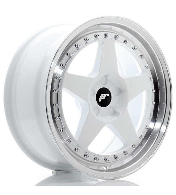 JR Wheels JR6 18x8,5 ET20-40 5H BLANK White w/Machined Lip