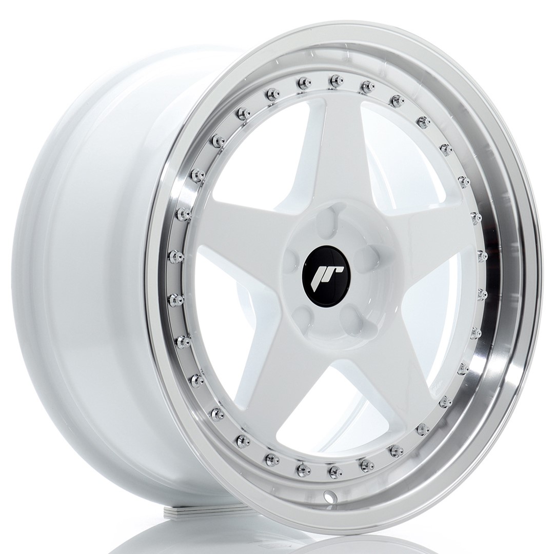 JR Wheels JR6 18x8,5 ET20-40 5H BLANK White w/Machined Lip