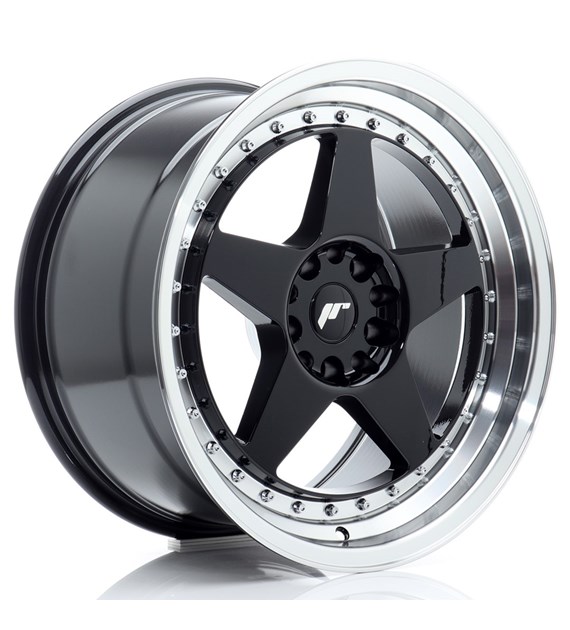 JR Wheels JR6 18x9,5 ET22 5x114,3/120 Gloss Black w/Machined Lip