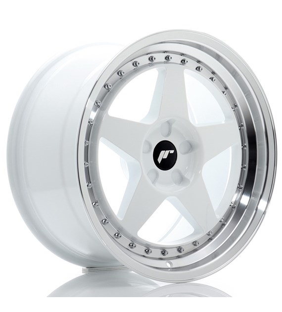 JR Wheels JR6 18x9,5 ET20-40 5H BLANK White w/Machined Lip