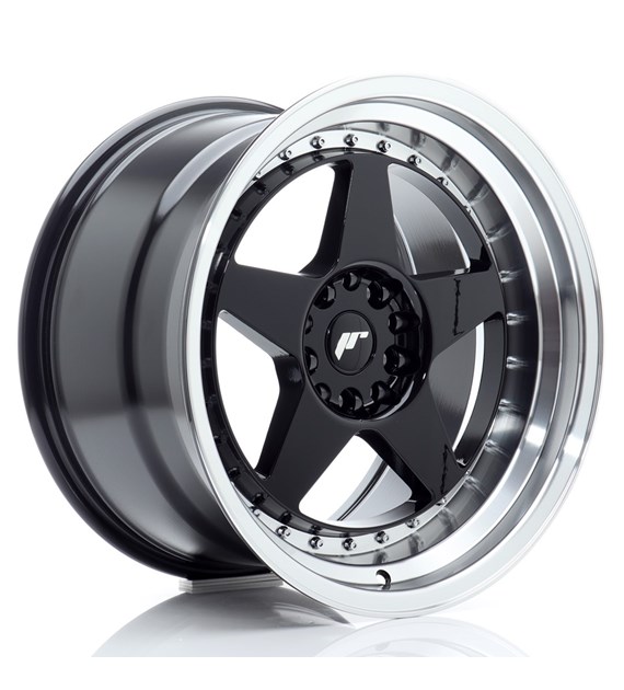 JR Wheels JR6 18x10,5 ET25 5x114,3/120 Gloss Black w/Machined Lip