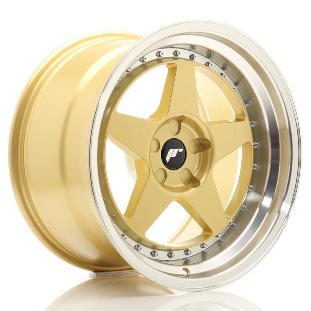 JR Wheels JR6 18x10,5 ET0-25 5H BLANK Gold w/Machined Lip