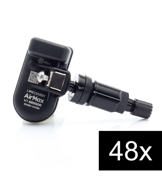 48pcs AirMax TPMS V1 Sensor 315+433MHz Metal Black