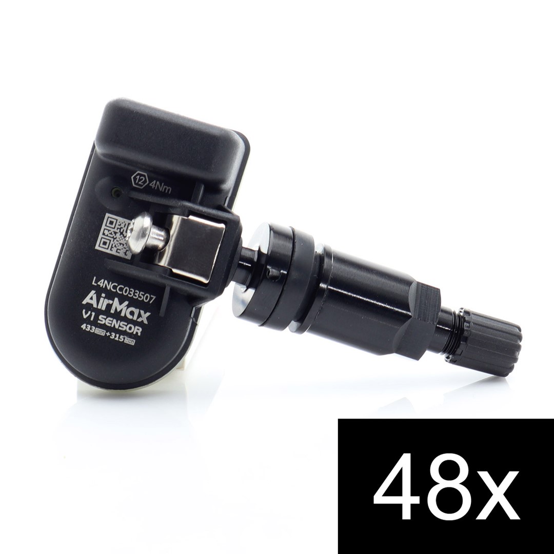 48pcs AirMax TPMS V1 Sensor 315+433MHz Metal Black