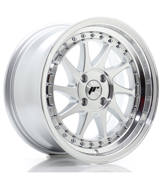 JR Wheels JR26 16x8 ET30 4x100 Silver Machined Face