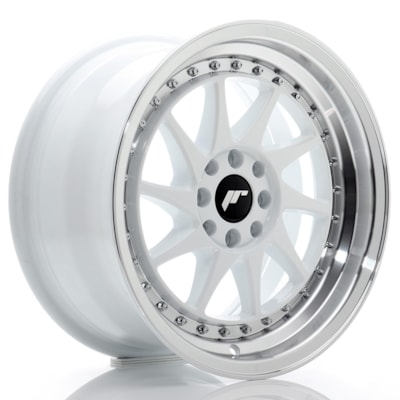 JR Wheels JR26 16x8 ET25 4x100/108 White w/ Machined Lip
