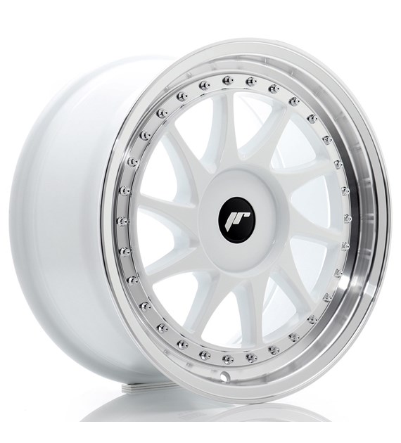 JR Wheels JR26 17x8 ET20-35 BLANK White w/Machined Lip