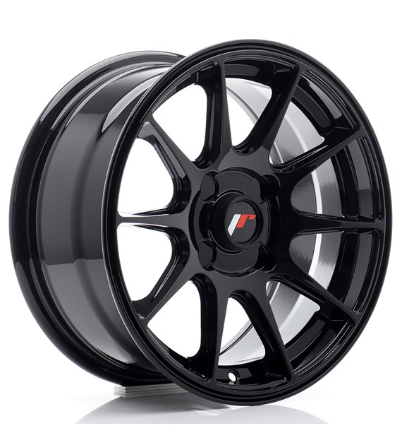 JR Wheels JR11 15x7 ET30 4H Blank Gloss Black