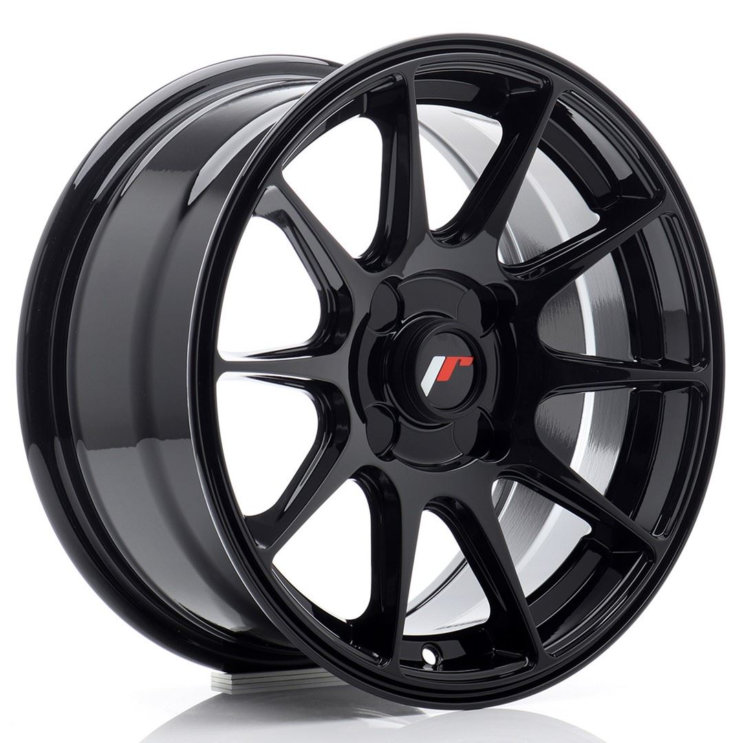 JR Wheels JR11 15x7 ET30 4H Blank Gloss Black