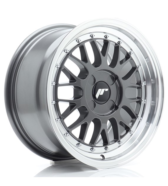 JR Wheels JR23 16x8 ET20-45 4H BLANK Hyper Gray w/Machined Lip