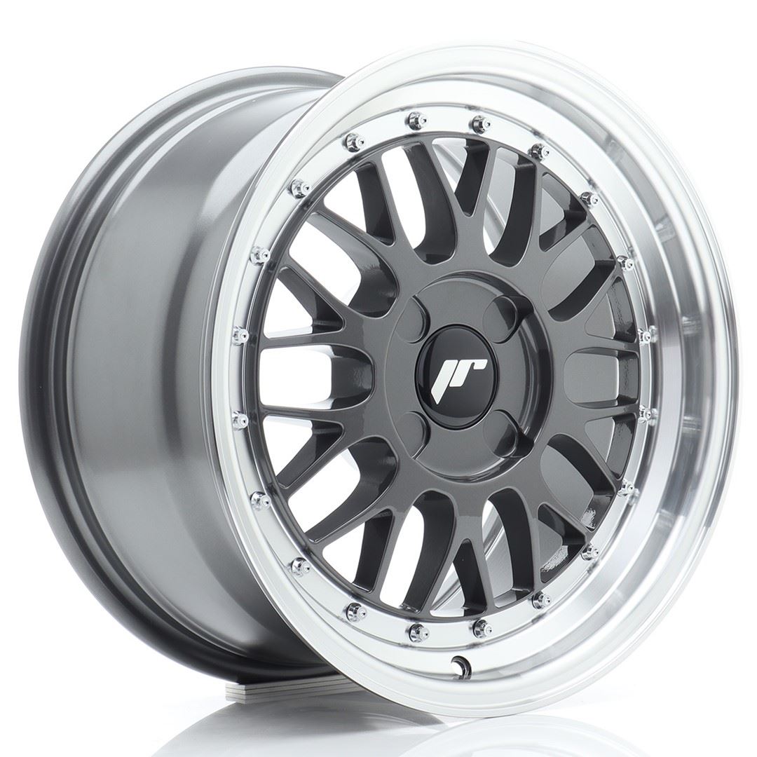 JR Wheels JR23 16x8 ET20-45 4H BLANK Hyper Gray w/Machined Lip