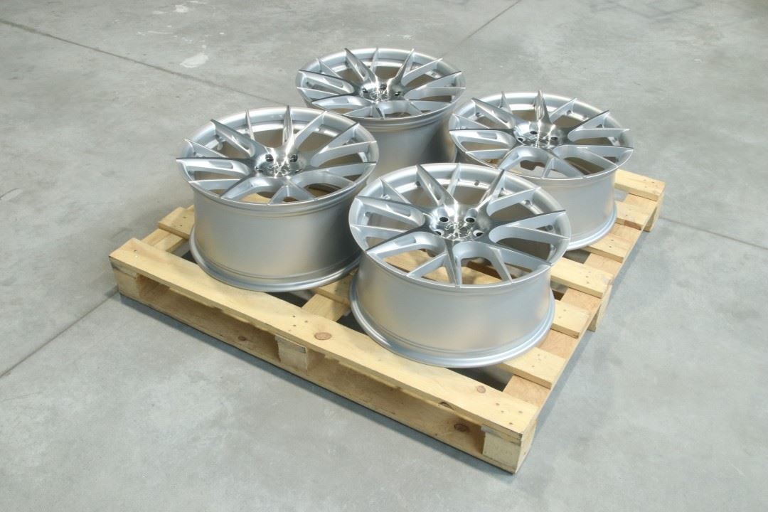 Set of JR42 19x8,5 + 19x9,5 ET30 5x110 Silver Machined