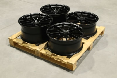 Set of JR37 20x8,5 ET35 + 20x10 ET45 5x114,3 Matt Black