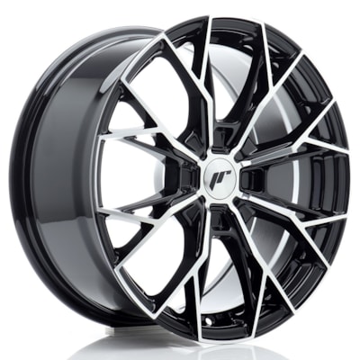 JR Wheels JR49 17x8 ET20-40 4H BLANK Gloss Black Machined Face